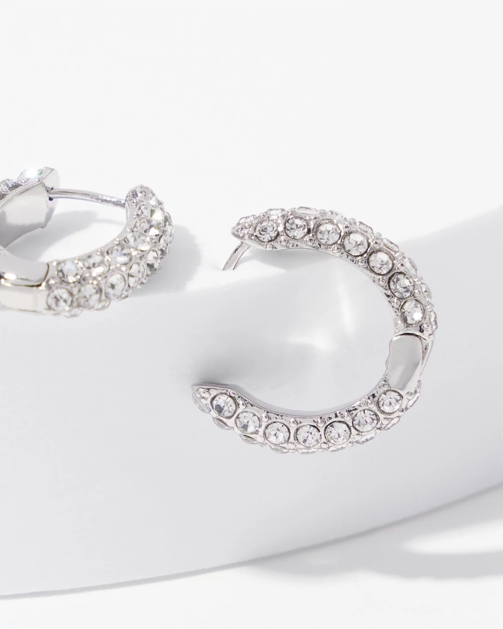 Small Pavé Huggie Earrings