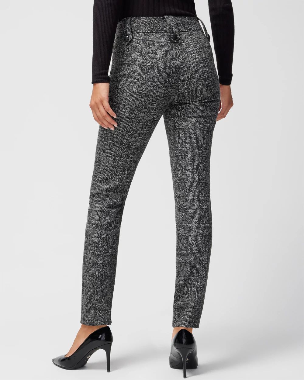 WHBM® Jolie Glenn Plaid Button Straight Pant