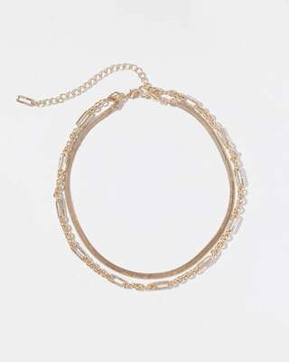 Convertible Gold Snake Chain Multi-Strand Necklace