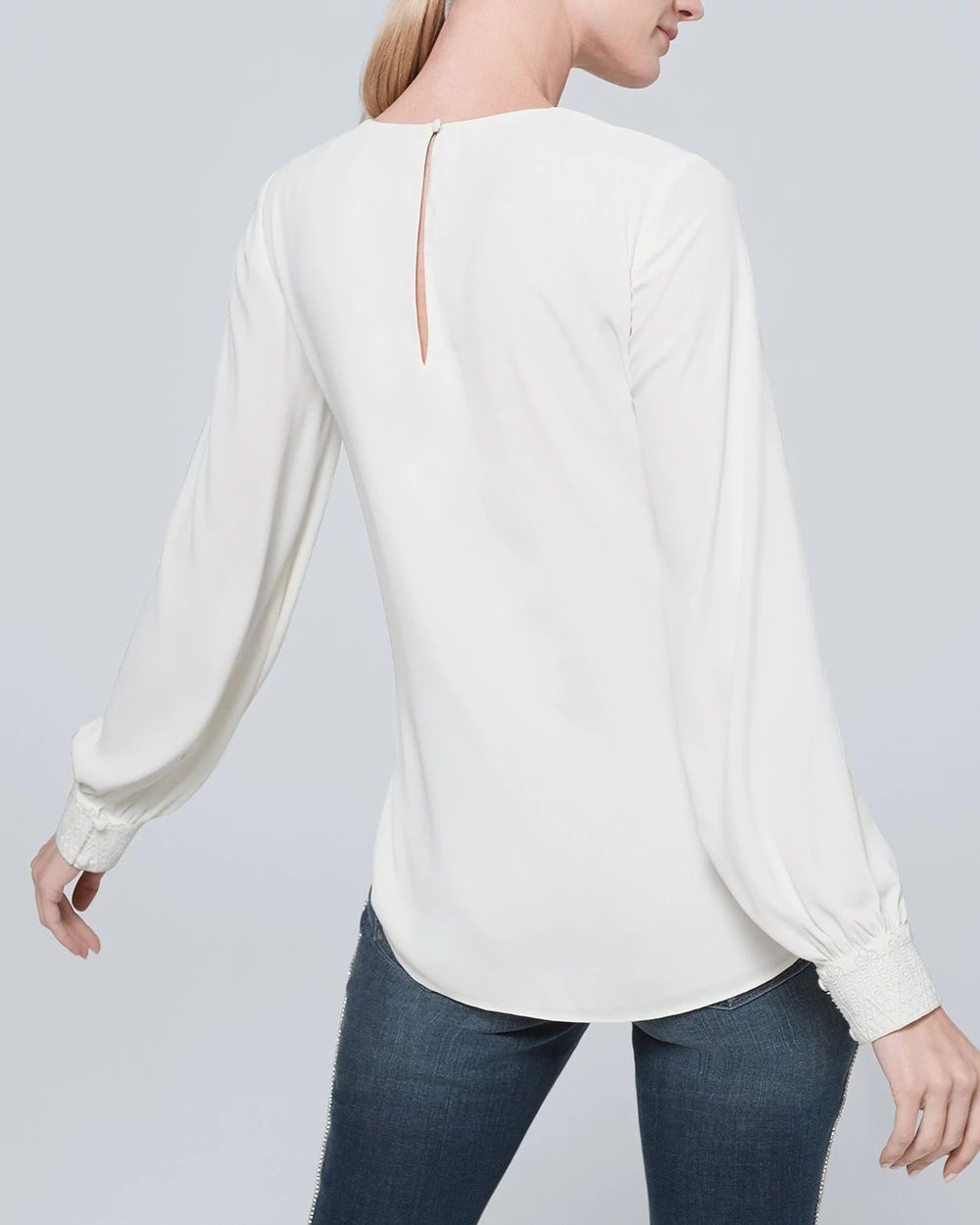 Lace-Trim Blouse