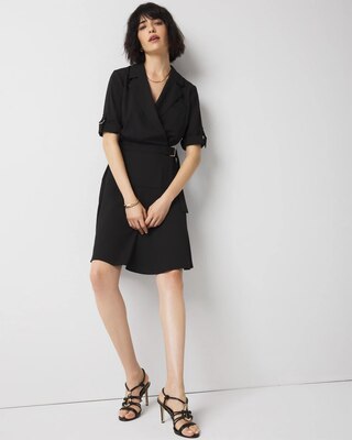 Crepe Shirt Dress click to view larger image.