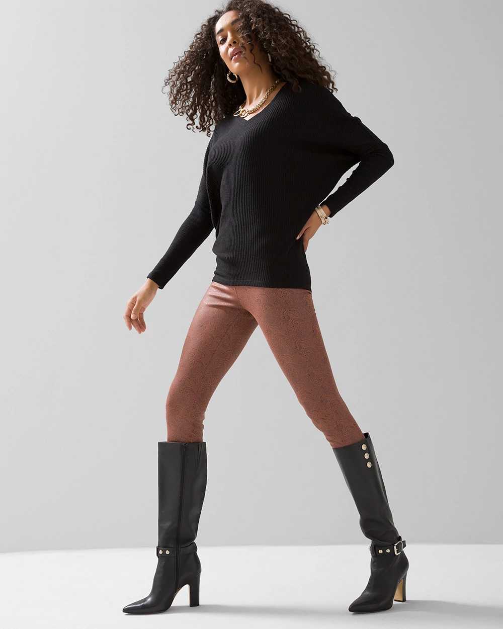 Vegan Suede WHBM Runway Legging
