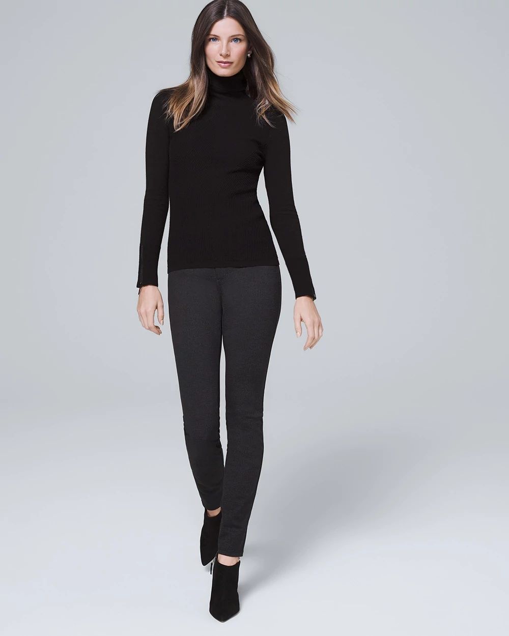 Effortless High-Rise Skinny Ankle Pants with Top Secret Slimming Pockets click to view larger image.