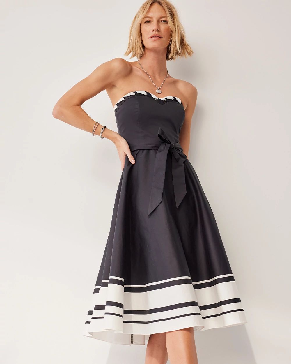 Strapless Sweetheart Fit-N-Flare Dress