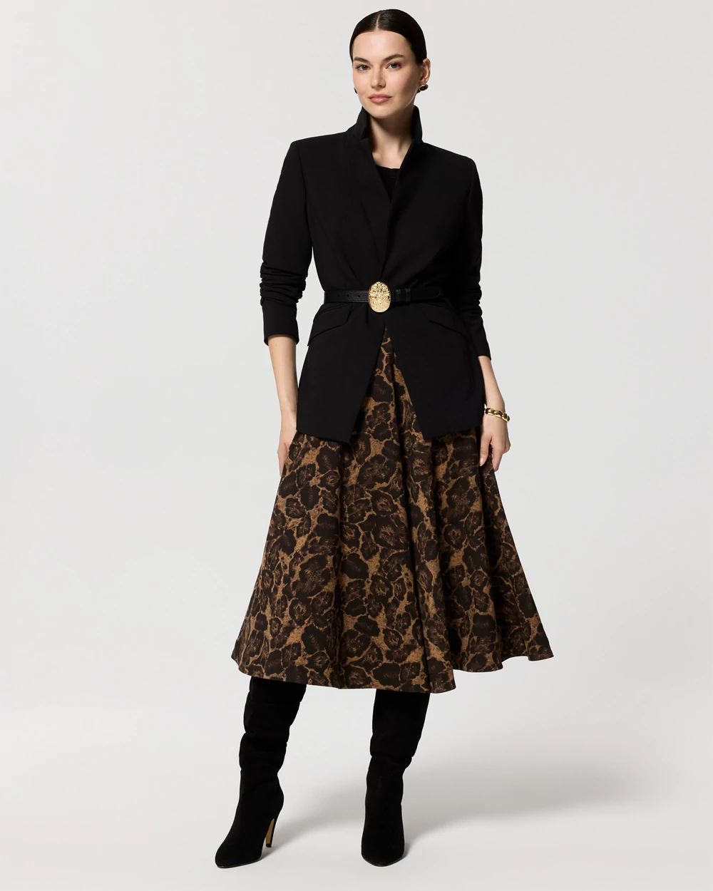 High-Waist Midi Skirt click to view larger image.