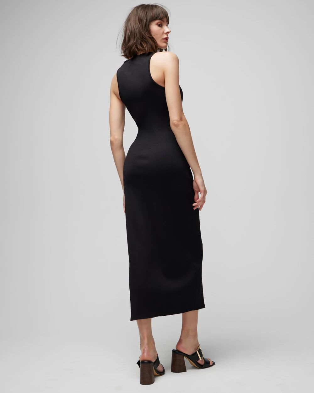 WHBM® FORME Rib Sleeveless Midi Dress click to view larger image.