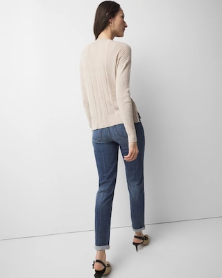 Relaxed Cashmere-Blend V-Neck Sweater click to view larger image.