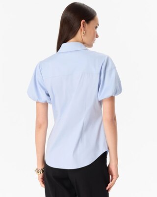 Puff Sleeve Poplin Shirt click to view larger image.