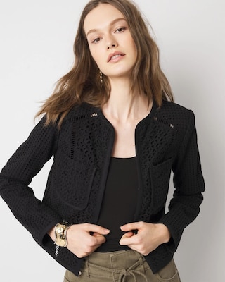 Petite Eyelet Jacket