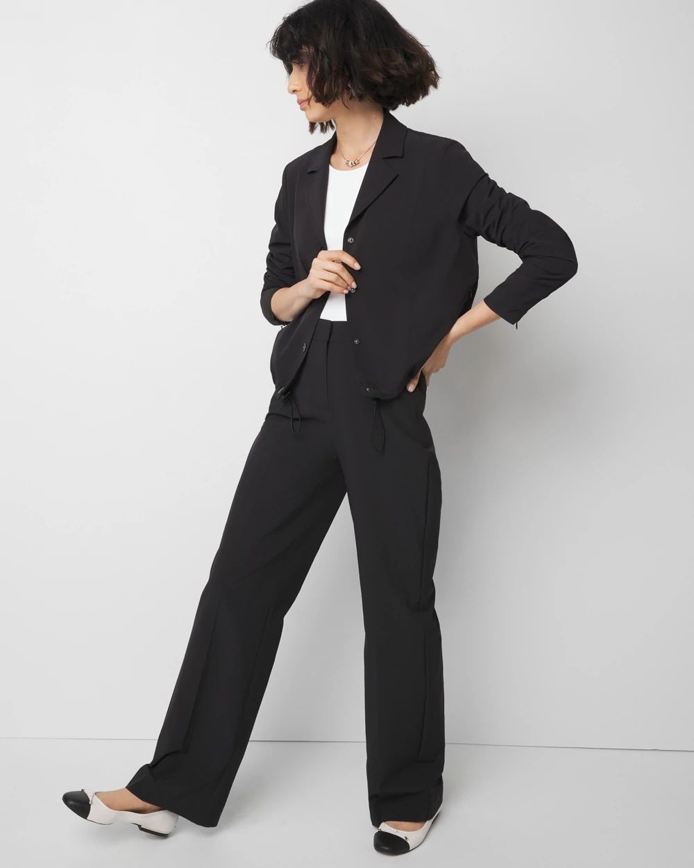 Petite Drawcord Snap Button Jacket