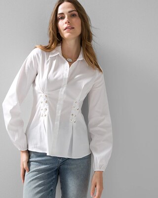 Grommet Poplin Shirt