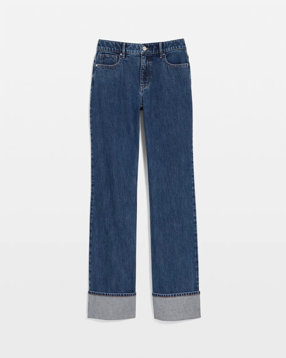 Cuffed High-Rise Trouser Jeans