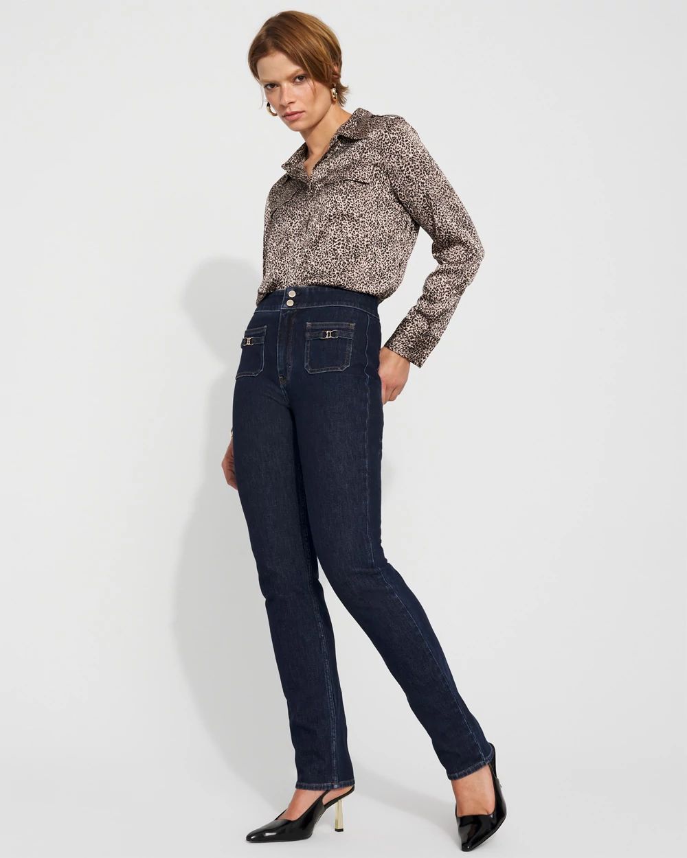 Relaxed Utility Satin Shirt click to view larger image.