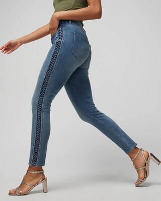 High Rise Sculpt Pleated Skinny Jeans