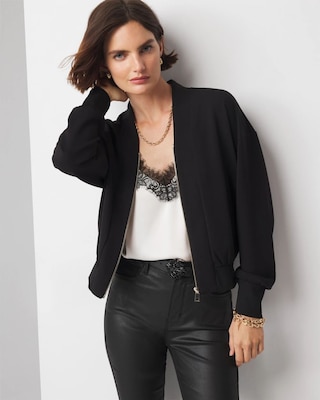 Knit Bomber Jacket