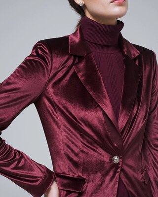 Velvet Long-Line Blazer