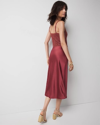 Satin Slip A-Line Skirt click to view larger image.