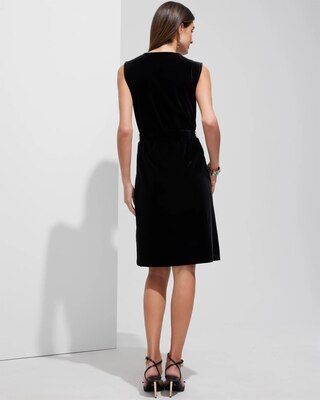 Outlet WHBM Sleeveless Surplice Velvet Dress