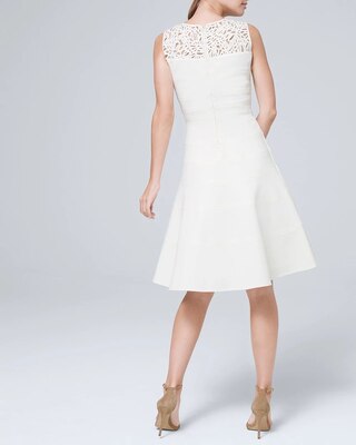 Lace Yoke Fit and Flare Dress