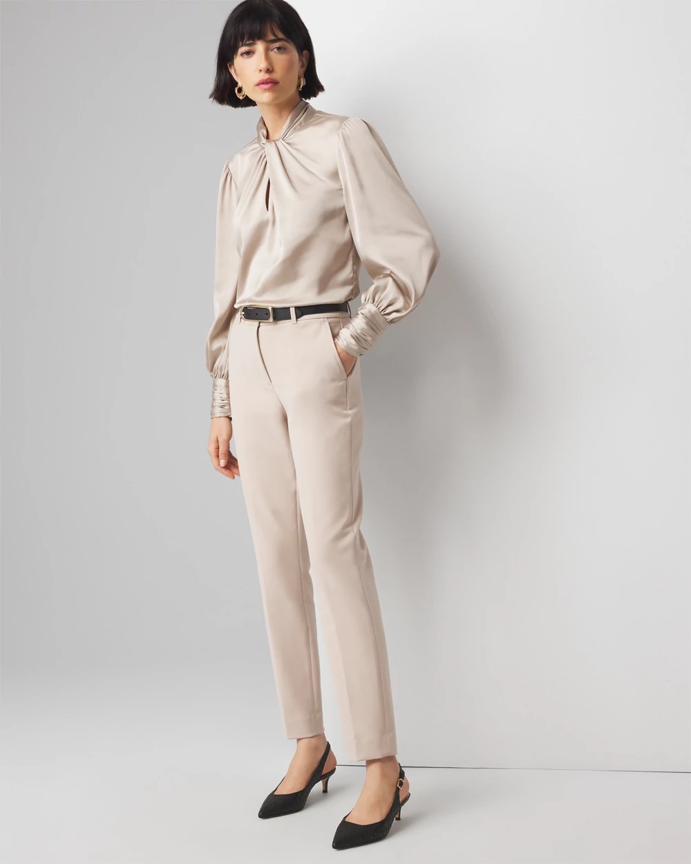 Product image for Whbm® Elle Slim Ankle Comfort Stretch Pant