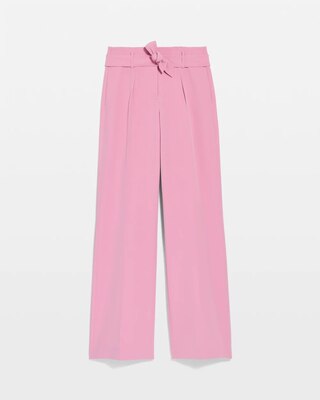 WHBM® Petite Belted Luna Wide Leg Trousers click to view larger image.