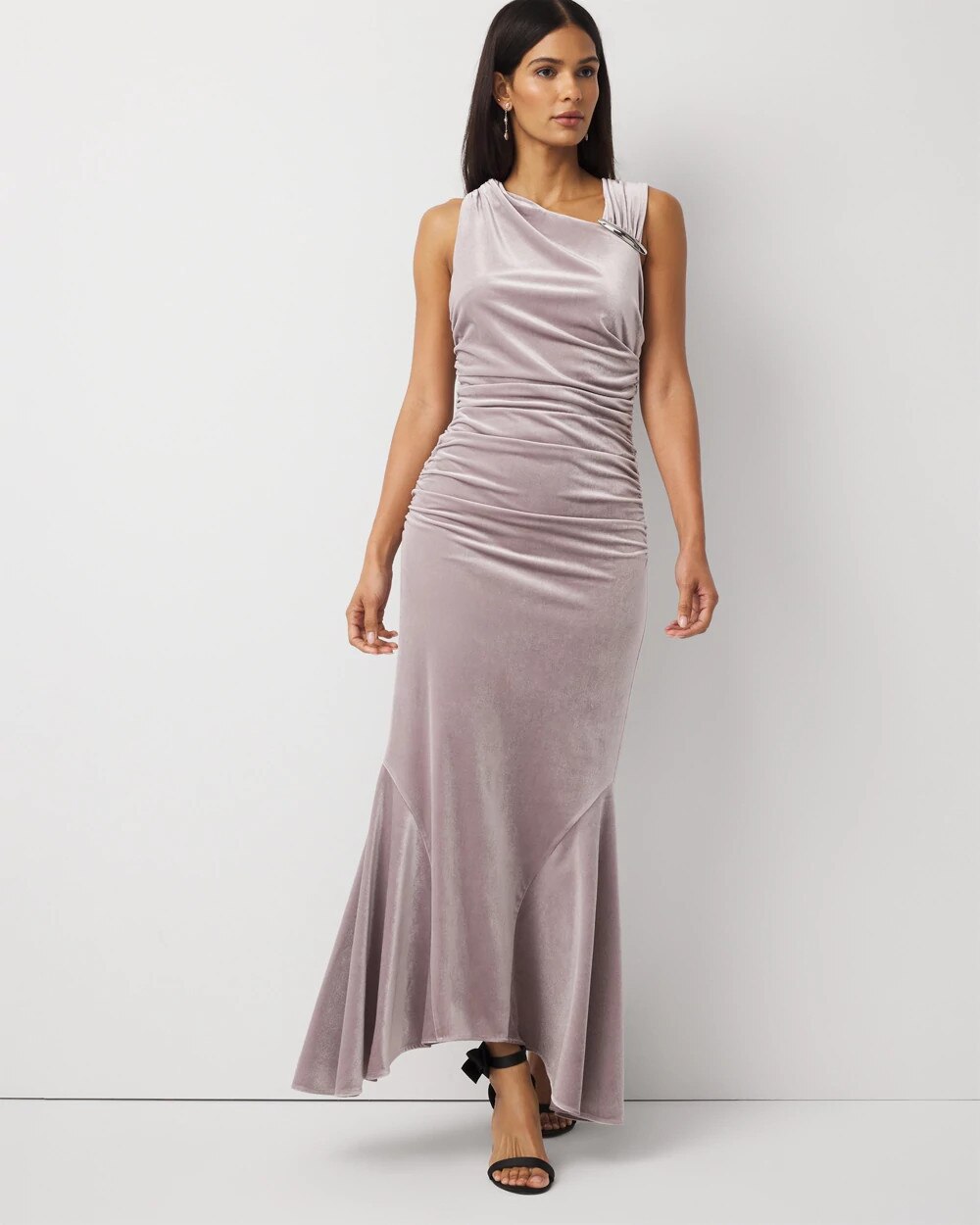 Peekaboo Back Velvet Dress