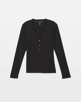 Turnlock Long Sleeve Henley Tee click to view larger image.