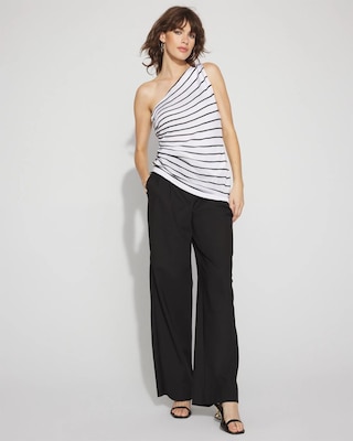 One-Shoulder Asymmetric Ruched Top click to view larger image.