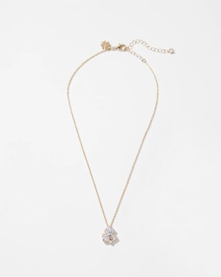 Gold + Crystal Cluster Pendant Necklace
