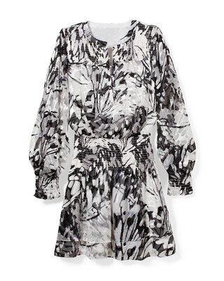 Smocked Blouson Dress
