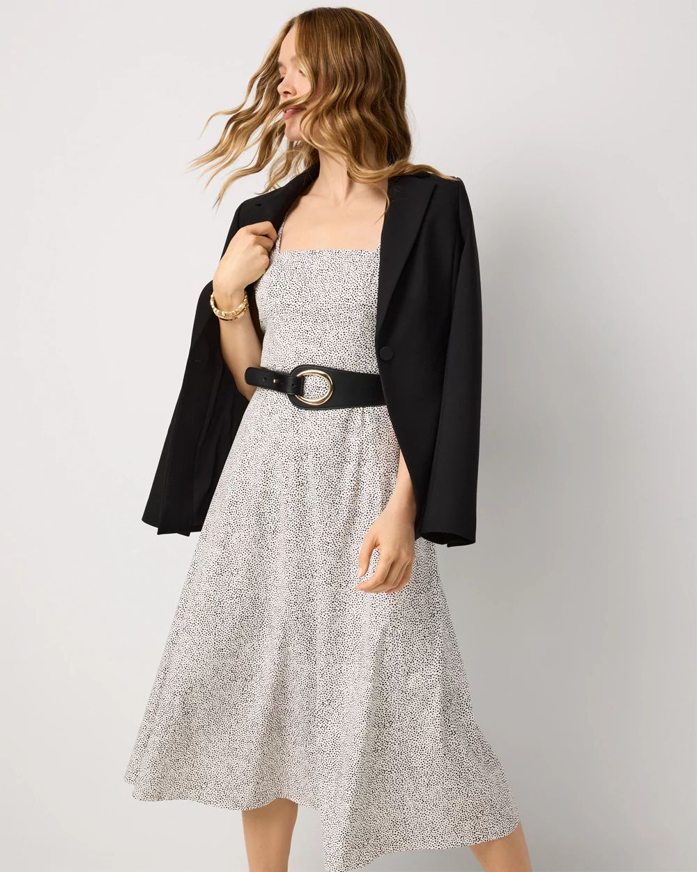 Petite Poplin Midi Dress