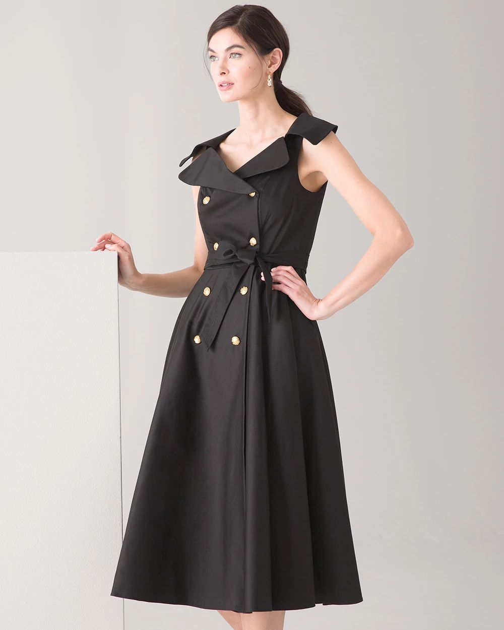Trench coat dress off the cheap shoulder
