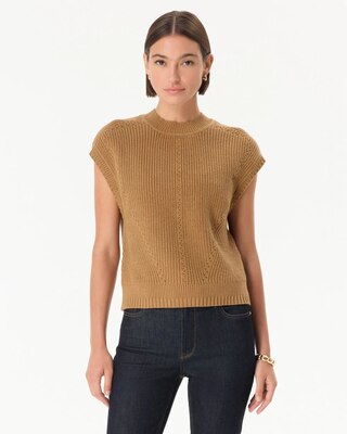 Mock Neck Sweater Vest click to view larger image.
