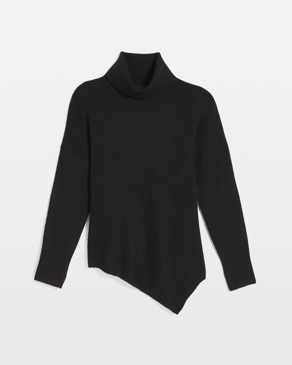 Asymmetrical Hem Turtleneck Sweater click to view larger image.