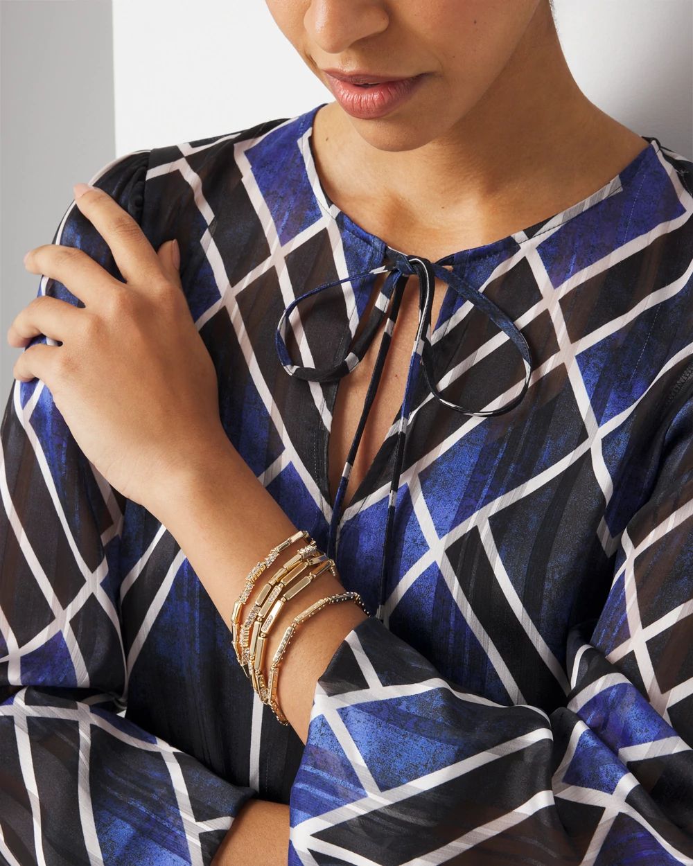 Golden Pavé Stretch Bracelet