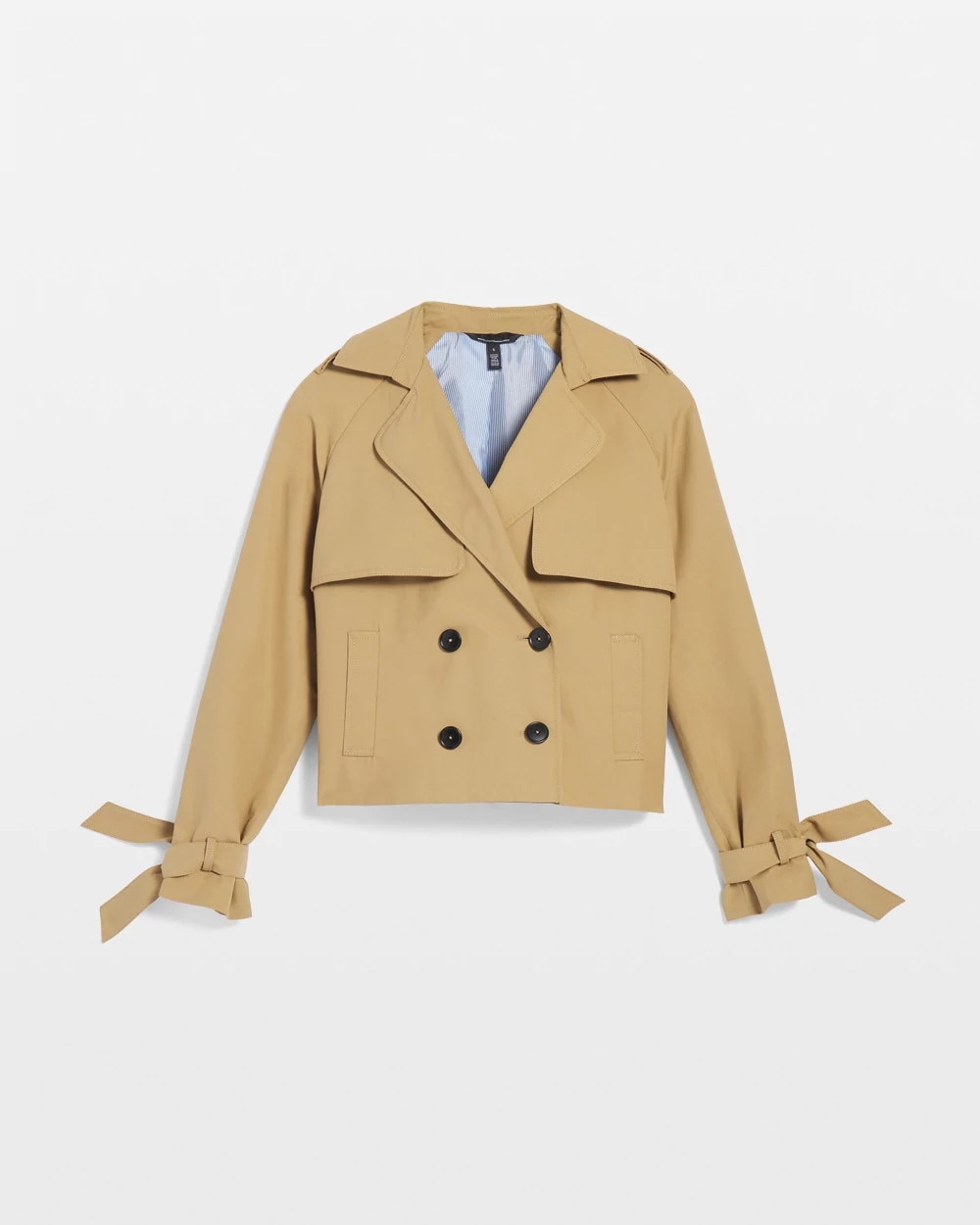 Petite Cropped Trench Coat