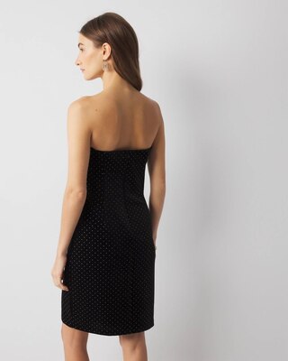 Strapless Studded Velvet Mini Dress click to view larger image.