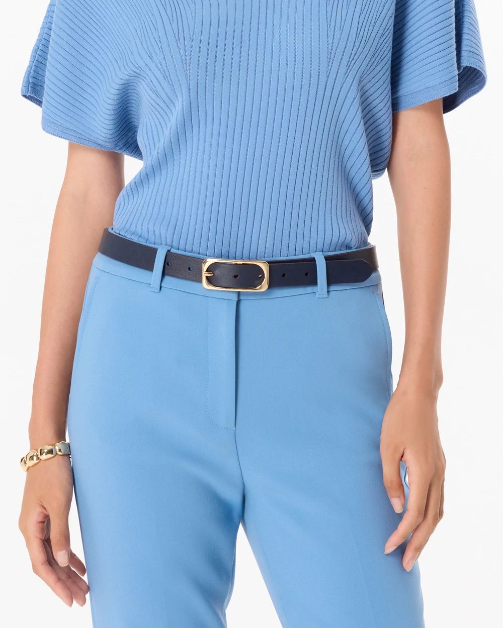 Reversible Faux Leather Pant Belt