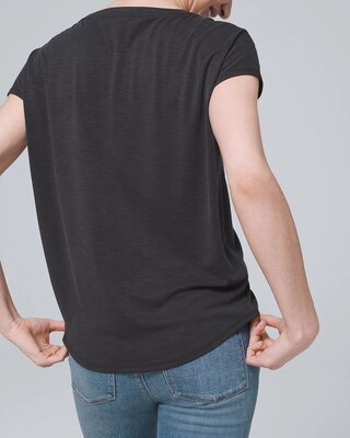Sandwash Lace Up Tee