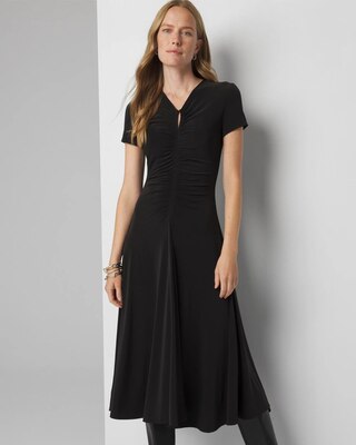 Short Sleeve Keyhole Dress