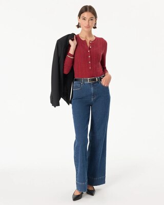 Ribbed Henley Sweater click to view larger image.
