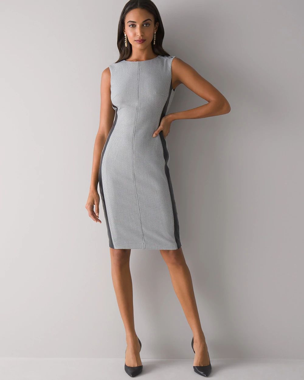 Houndstooth Sheath Dress