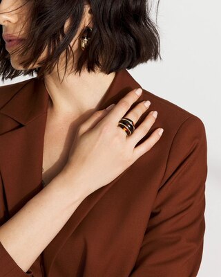 Gold and Tortoiseshell Ring click to view larger image.