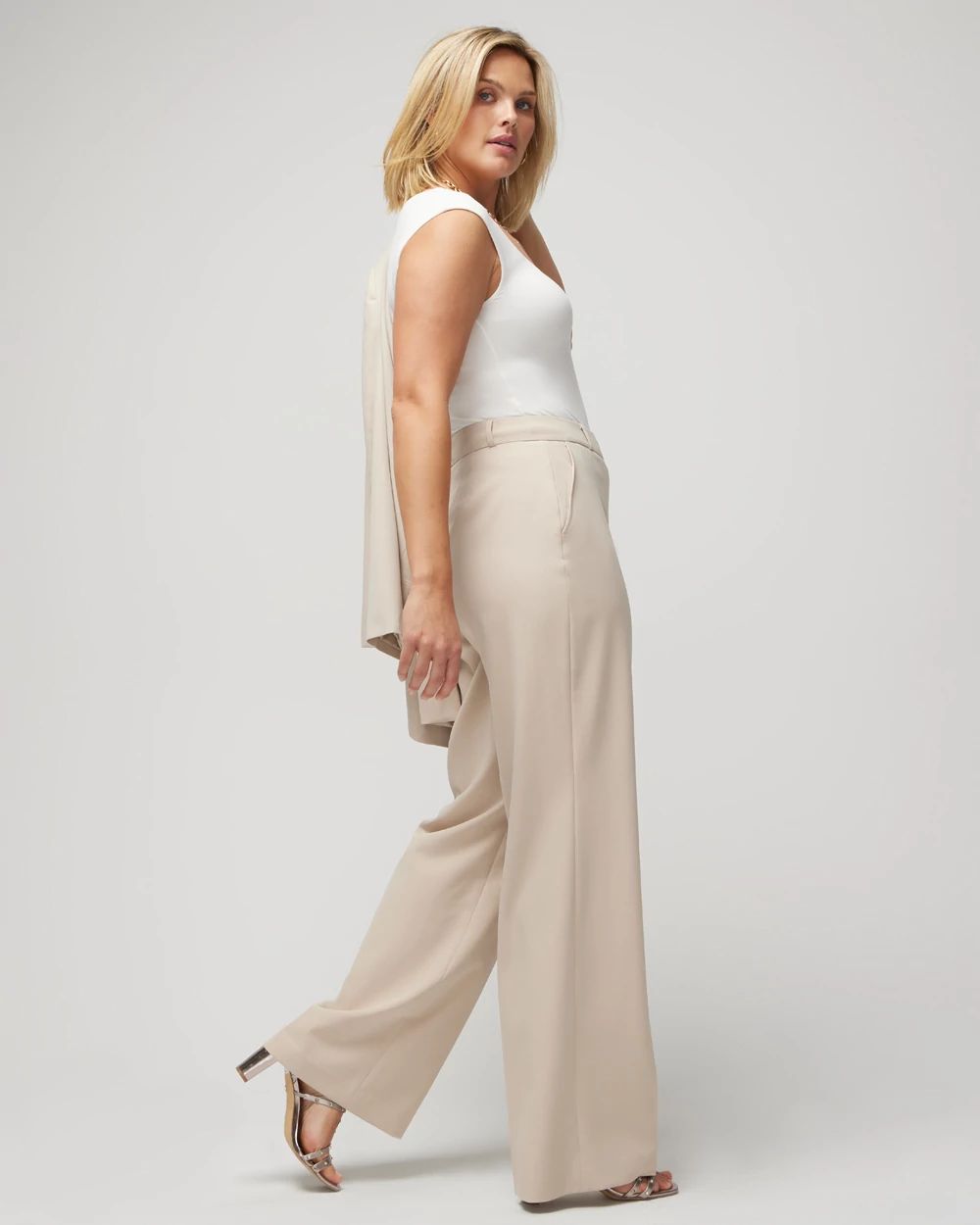 WHBM® Luna Wide Leg Trousers click to view larger image.