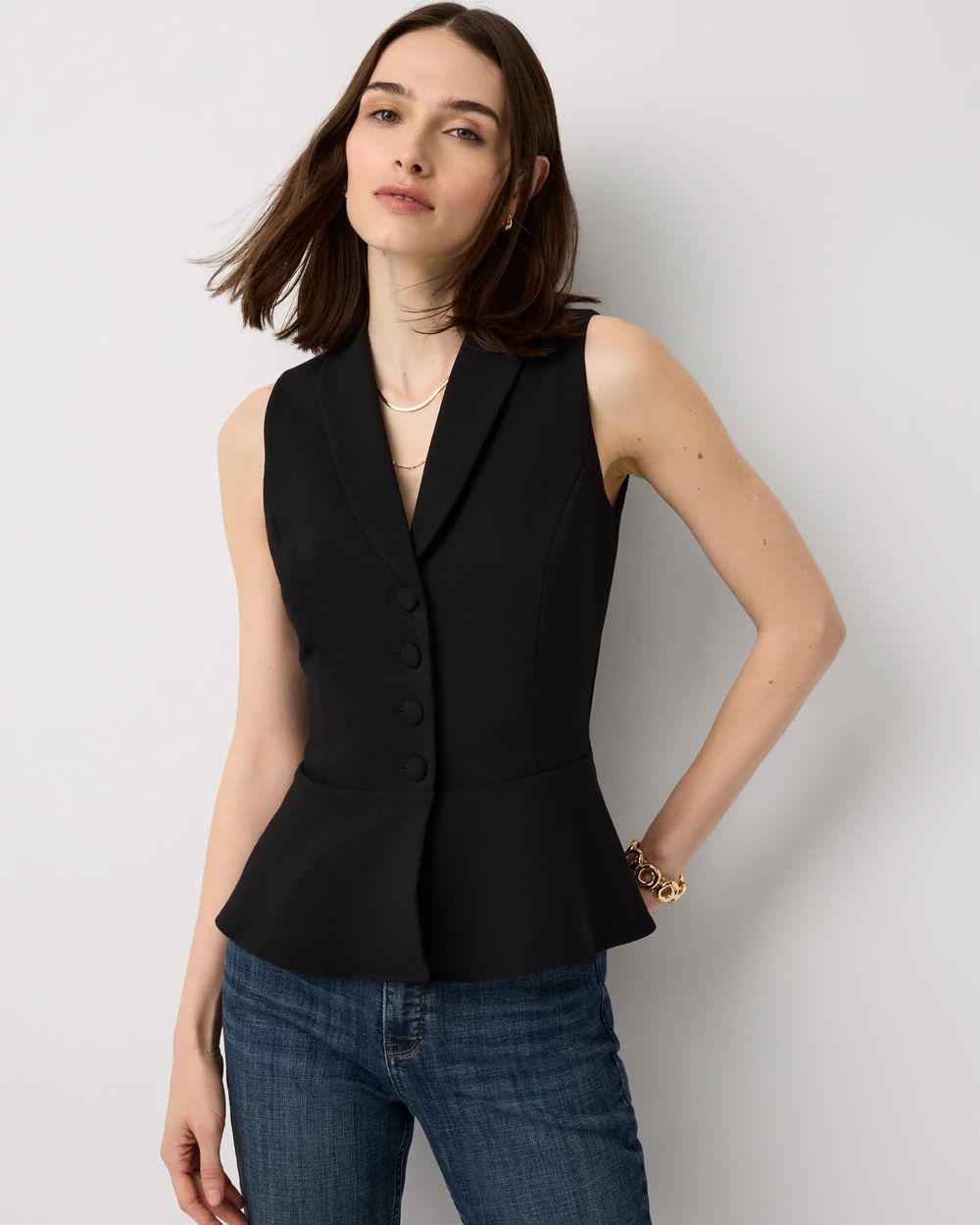 Peplum Tailored Vest