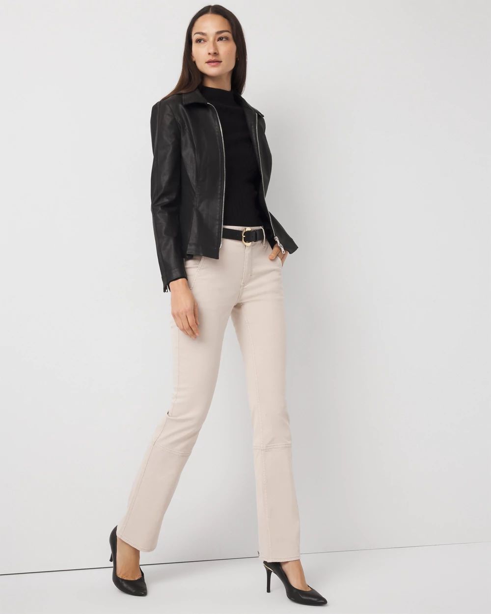 Pret Zip Hem High Rise Bootcut Jean click to view larger image.