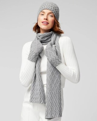 Rhinestone Patterned Scarf