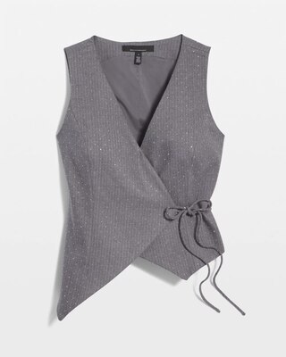 Embellished Surplice Tie Vest click to view larger image.