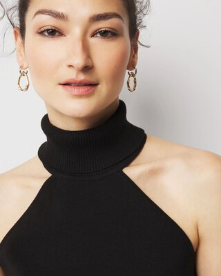 Petite Halter Turtleneck Sweater click to view larger image.