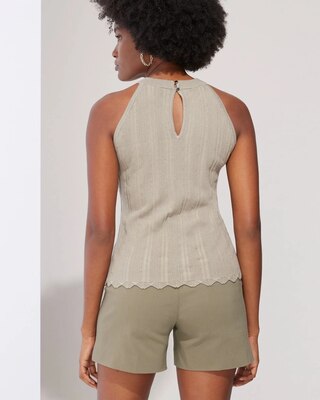 Outlet WHBM Scallop-Hem Halter Top